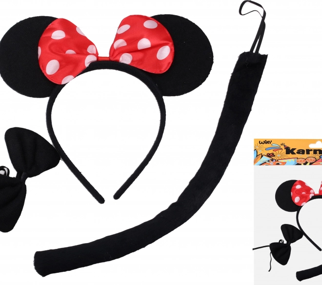 Set de carnaval - souris noire