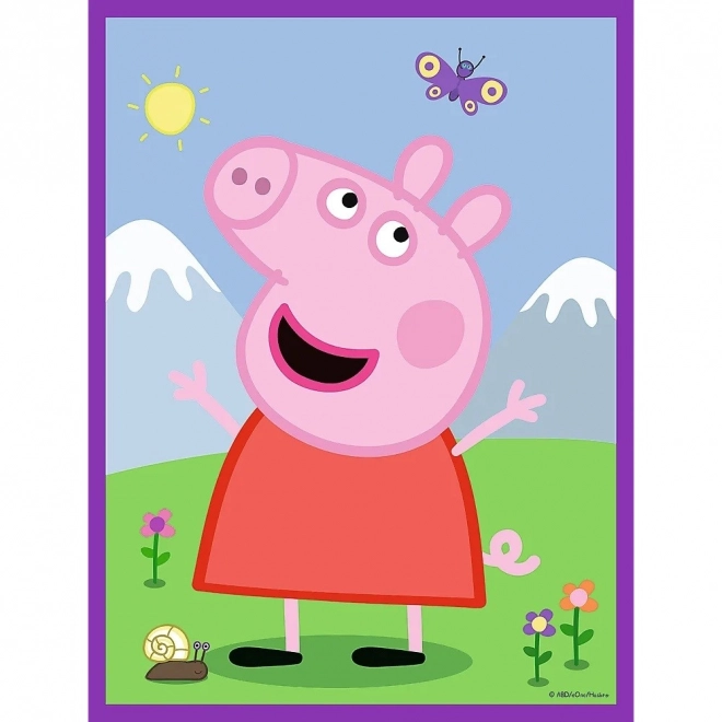 Bébé MAXI 2x10 pièces puzzle La journée joyeuse de Peppa, Petit Cochon Peppa