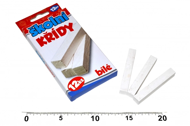 Craies scolaires blanches 12 pcs