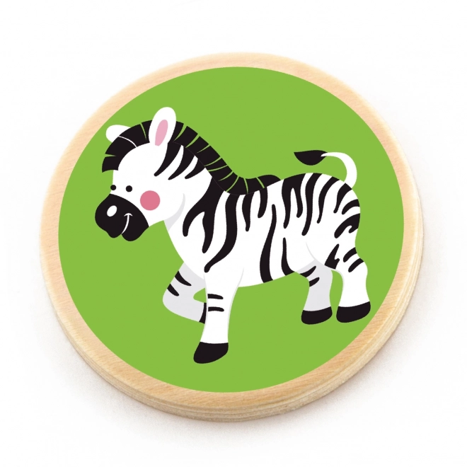 Mémo en bois animaux - 32 pièces