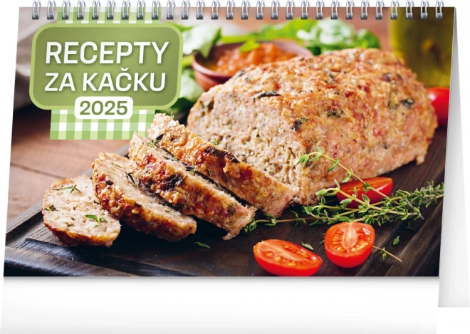NOTIQUE Calendrier de table Recepty za kačtu 2025, 23,1 x 14,5 cm