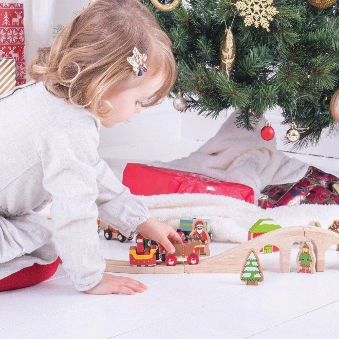 Bigjigs Rail attelage du Père Noël + rail