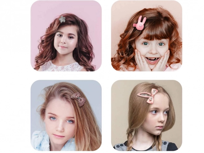 Ensemble amusant de pinces et élastiques pour petites filles