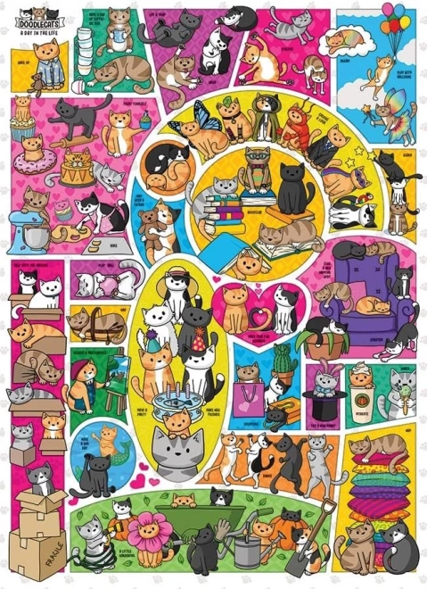 Puzzle COBBLE HILL DOODLECATS – 1000 pièces