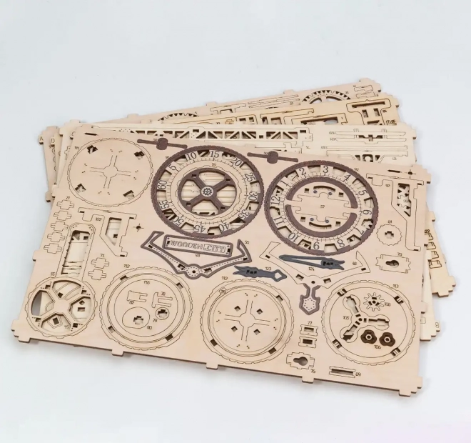 WOODEN CITY Puzzle 3D Horloge murale Steampunk 269 pièces
