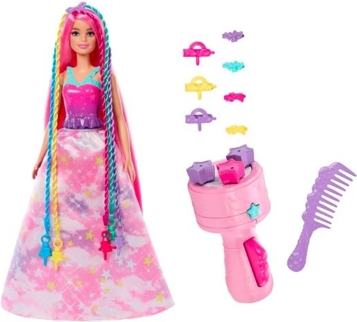 Look de princesse et longs cheveux arc‑en‑ciel