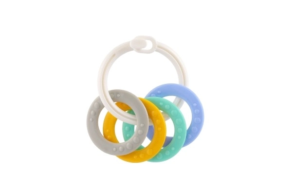 Ensemble de dentition avec anneaux en plastique colorés