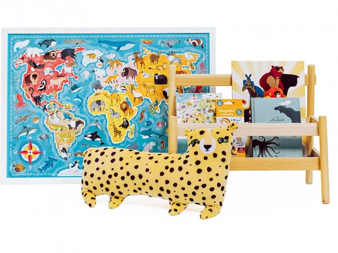 Puzzle 60 pièces Puzzlove - Carte du monde Animaux