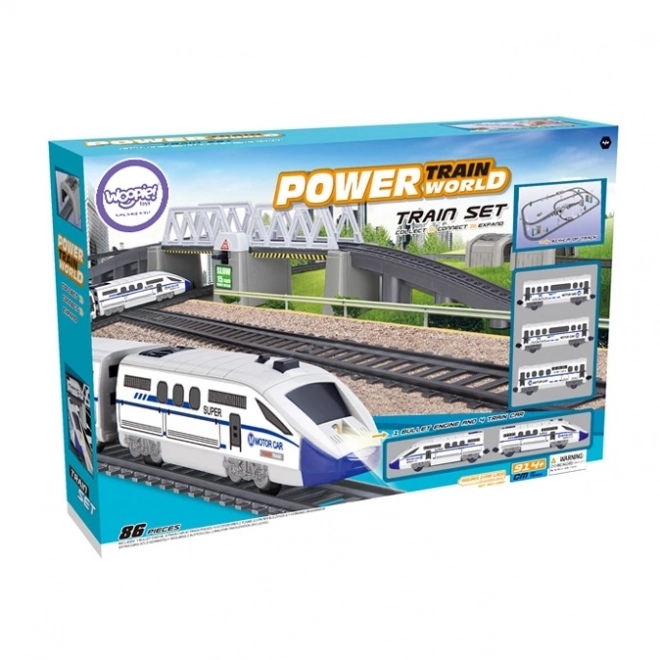 Ensemble de train électrique Woopie avec pont et tunnel