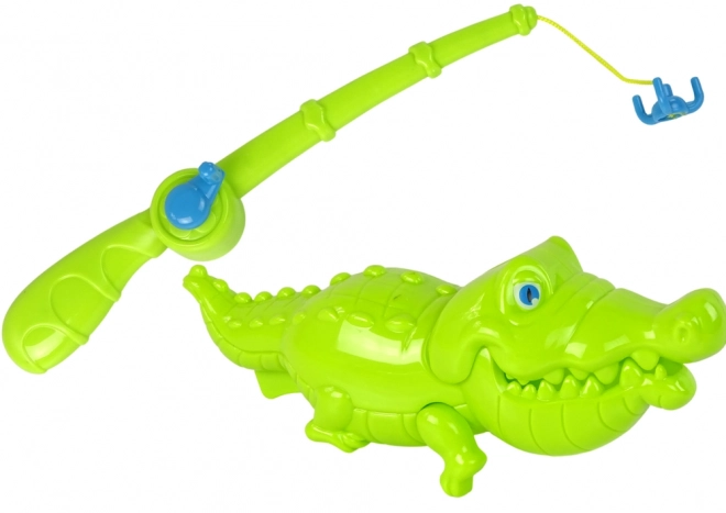 Jeu d'adresse : Ensemble de pêche avec canne, crocodile et poissons