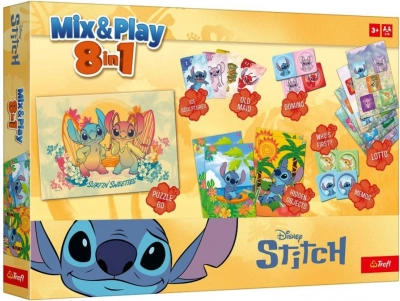 Mix & Play 8en1 STITCH jeux de société en boîte
