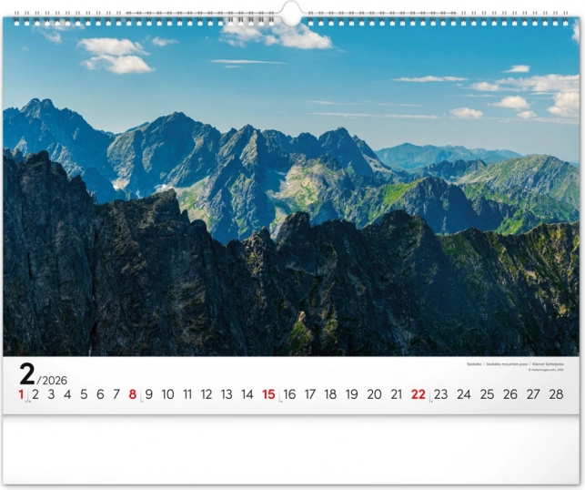 Calendrier mural Magiques Tatras 2026
