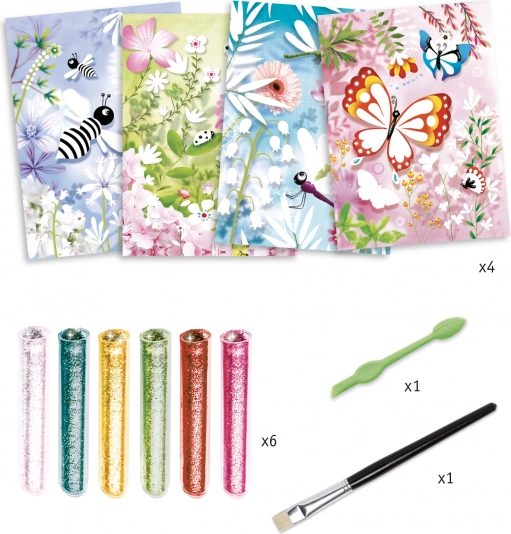 Papillons brillants sablage