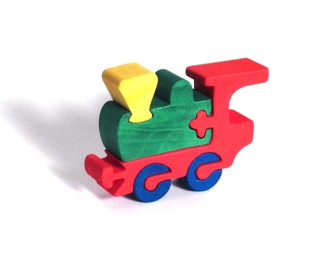 Fauna puzzle en bois à encastrer locomotive