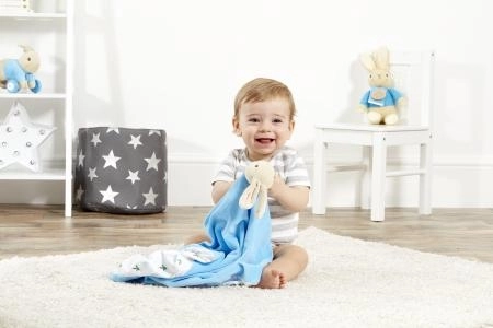 Couverture Peluche Lapin Pierre Arc-en-ciel