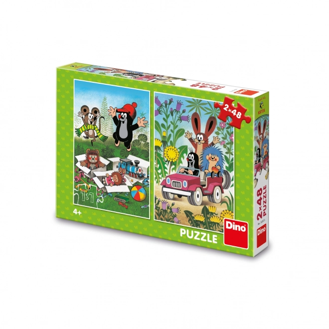 Puzzle 2v1 Krtek se réjouit - 2 x 48 pièces