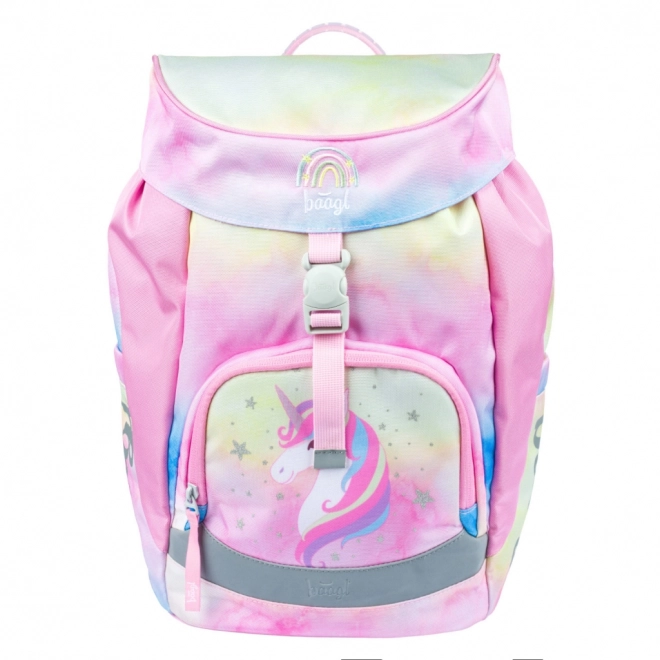 ENSEMBLE BAAGL 3 Airy Rainbow Unicorn : cartable, trousse, sac