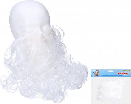 Fausse barbe blanche pour costume de Saint-Nicolas, sorcier ou grand-père
