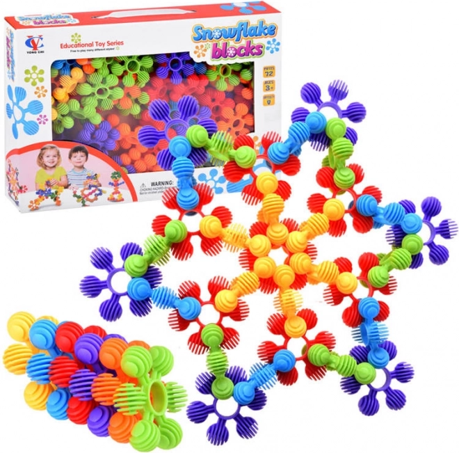 Jeu de construction créatif mini gaufres flocons de neige – 72 pièces