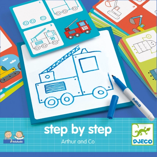 dessin étape par étape Arthur – kit créatif DJECO
