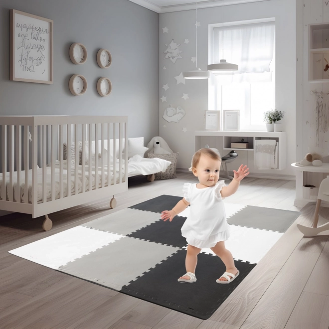 KIK Puzzle en mousse Nuances de gris avec bords III. (58x58)