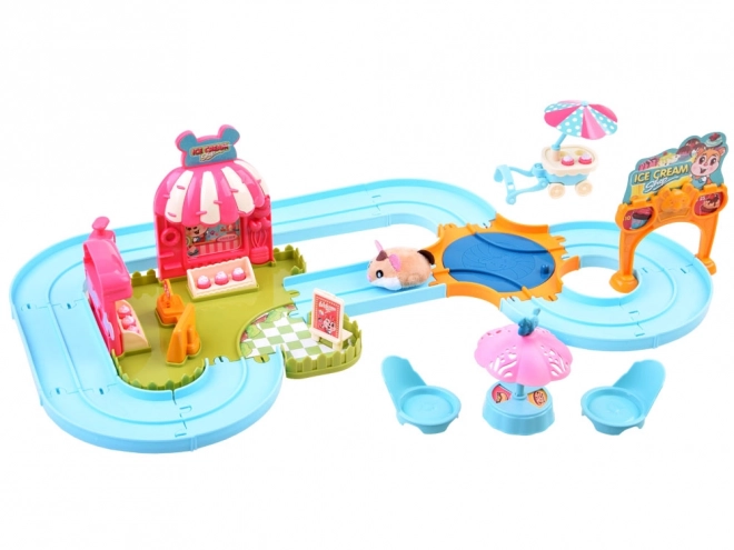 Piste de hamster interactive - Accessoires pour salon de crème glacée ZA3989