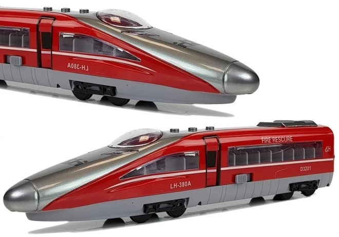 Train Pendolino avec tendeur Rouge avec sons et lumières
