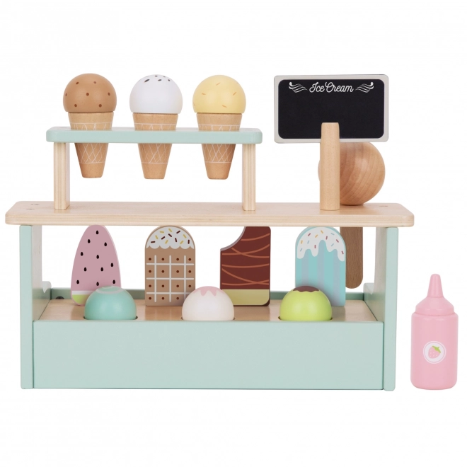 magasin de glace en bois Woopie Green, ensemble de jeu