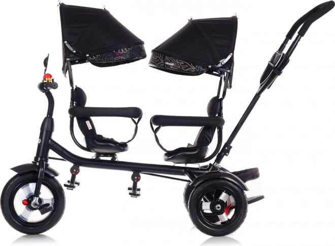 CHIPOLINO Tricycle pour jumeaux 2Play Obsidian
