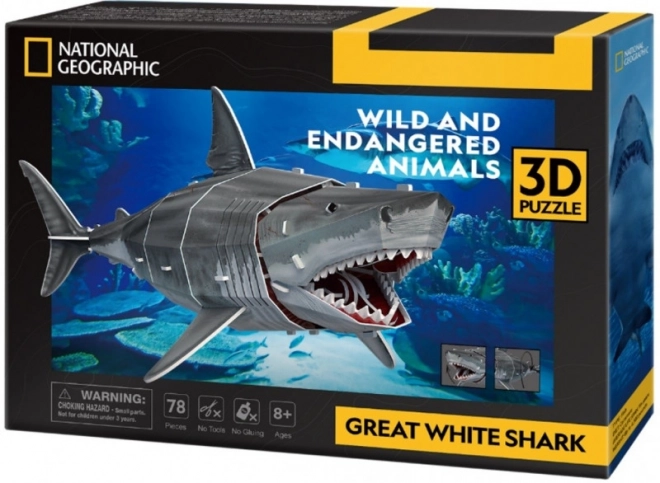 Puzzle 3D 78 pièces Requin Blanc