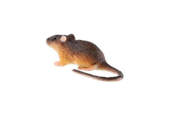 Souris domestique jouet en plastique 7cm en sachet