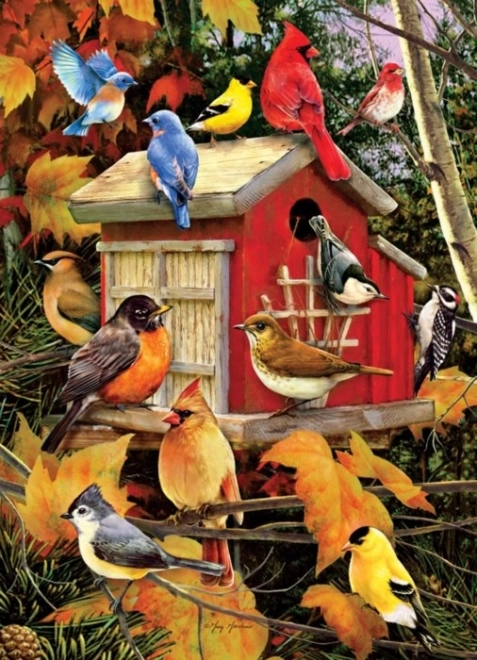 Puzzle Nichoir d'Oiseau Automnal 1000 Pièces Cobble Hill