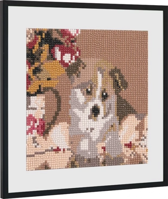 GRAFIX Peinture Diamanté Chiot Adorable 20x20cm