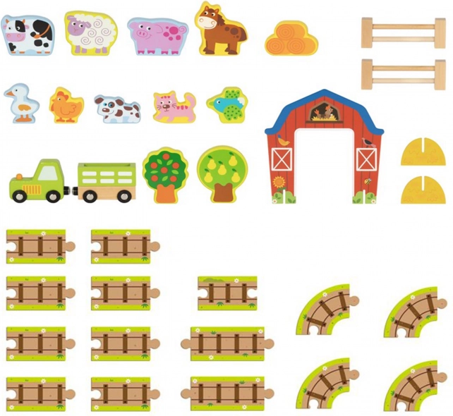 Ferme en bois dans une valise Tooky Toy
