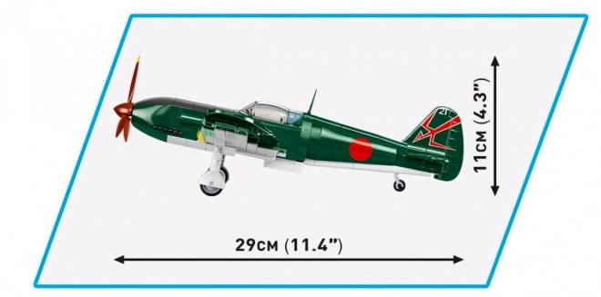 COBI 5740 II WW Kawasaki KI-61 I HIEN (Tony), 1:32, 350 pièces, 1 figurine