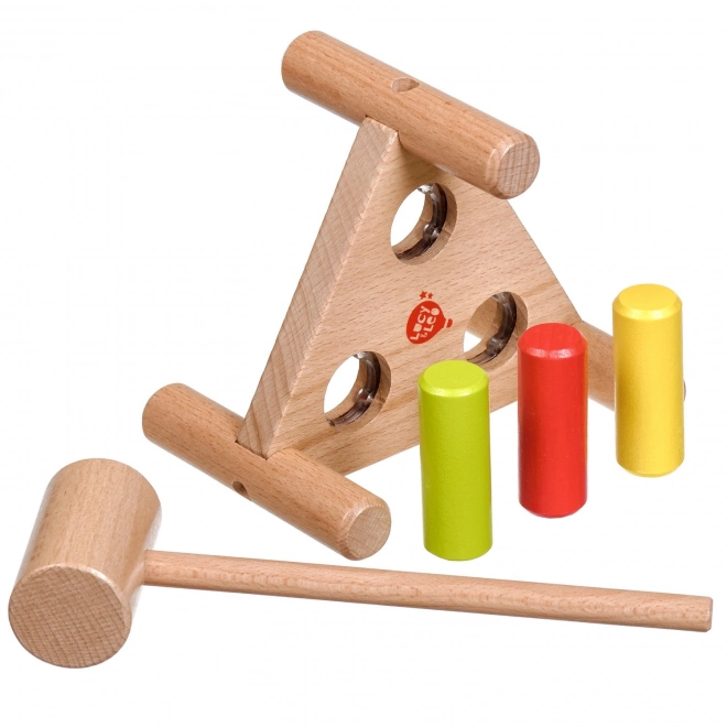 Lucy & Leo Triangle - marteau en bois avec 3 chevilles