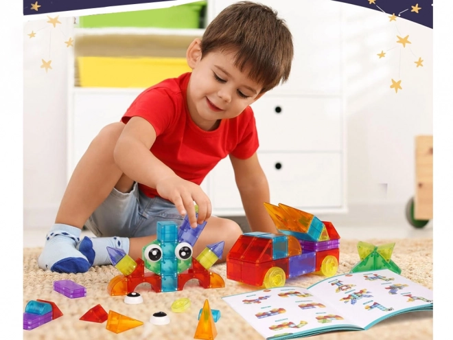 Blocs magnétiques 3D Blocs magnétiques lumineux 64 pièces ZA5240