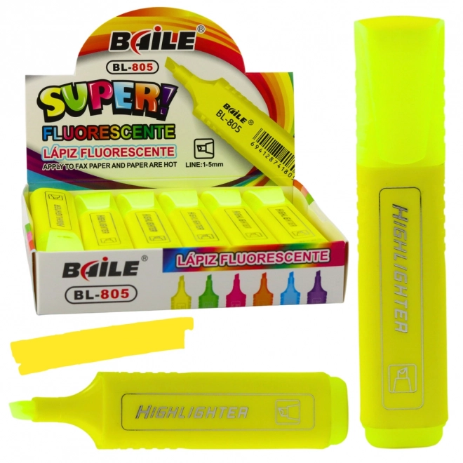 Surligneur néon jaune intense