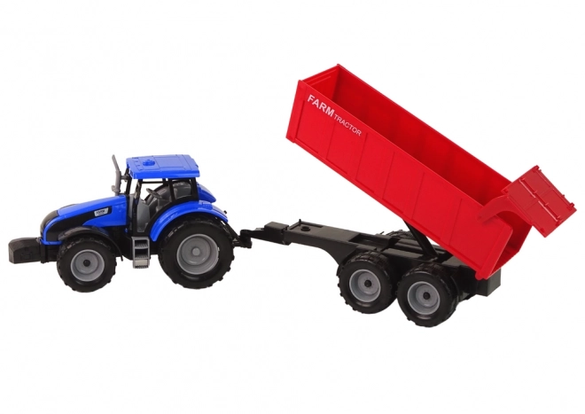Tracteur interactif avec remorque - bleu