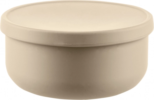 Bol en silicone avec couvercle, Beige Sable