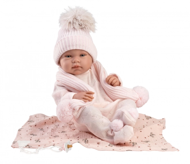 Llorens 84338 NOUVEAU-NÉ FILLE - poupée réaliste bébé avec corps en vinyle - 43 cm
