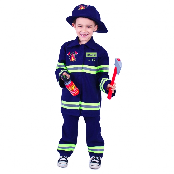 Costume d'enfant pompier - impression tchèque (S)