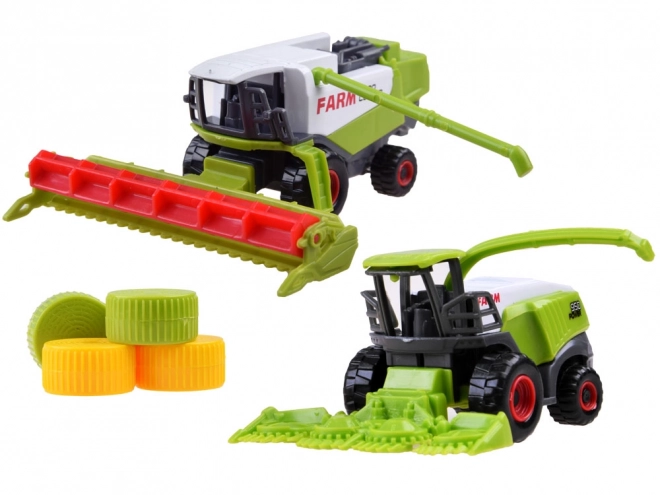 Ensemble de tracteurs moissonneuses-batteuses agricoles ZA4366