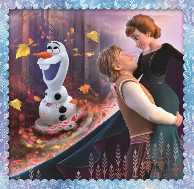 TREFL Puzzle La Reine des neiges 2 : Histoire magique 3 en 1 (20,36,50 pièces)