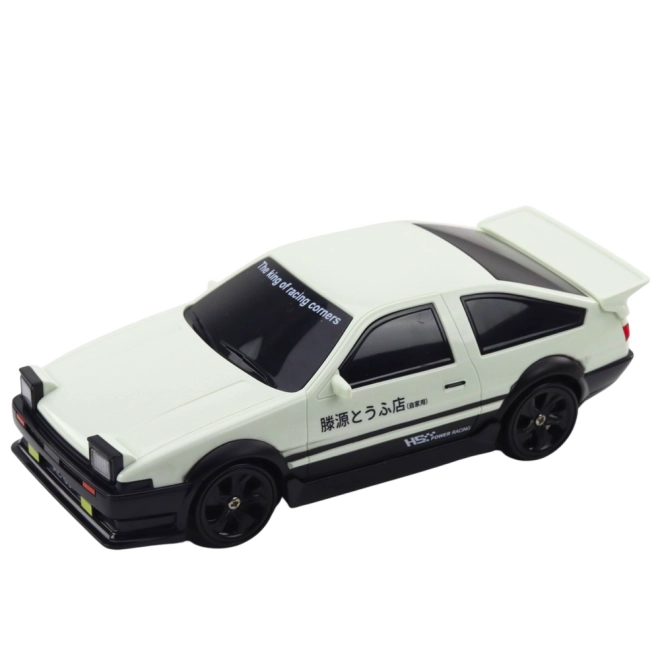 Voiture de course télécommandée 4WD avec roues interchangeables blanche