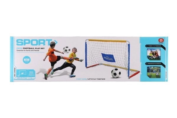 But de football pliable avec filet en métal
