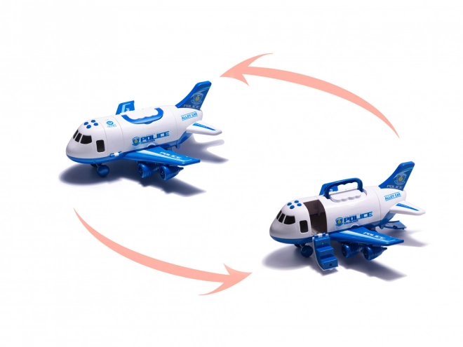 Transporteur d'avion et 3 voitures de police