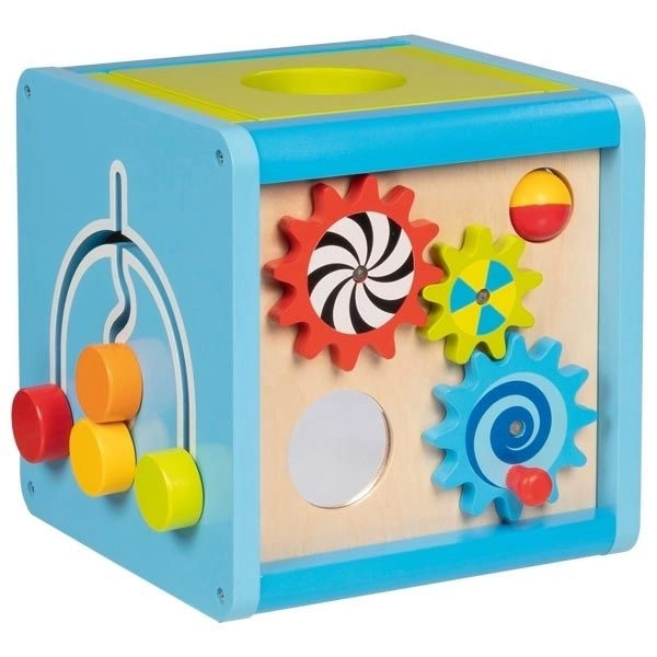 Cube en bois motorique pour enfants 5 en 1