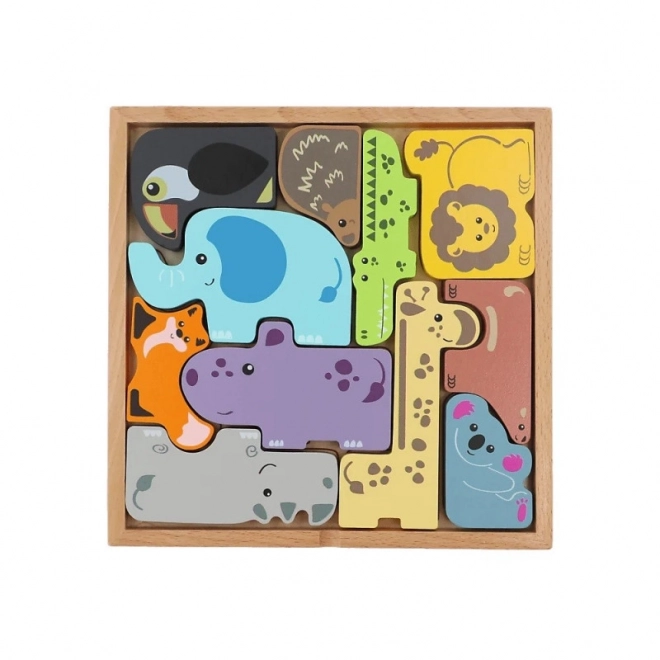 Puzzle en bois Animaux de l'équipage du zoo