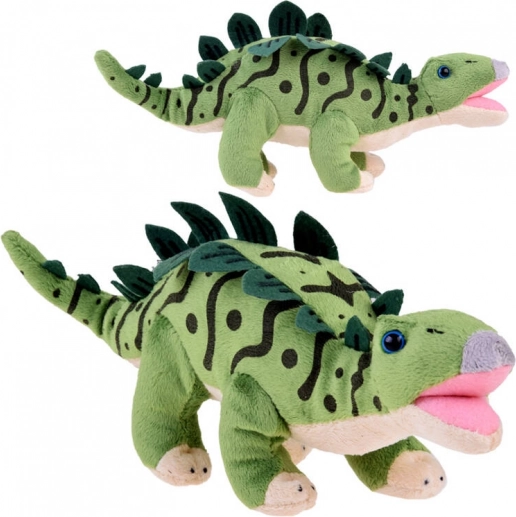 Stégosaure en peluche vert 30 cm